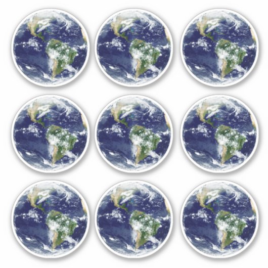 Planet Earth van boven & Space uitzicht sticker (Voorkant)