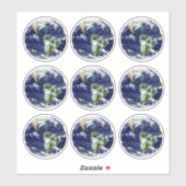 Planet Earth van boven & Space uitzicht sticker (Vel)