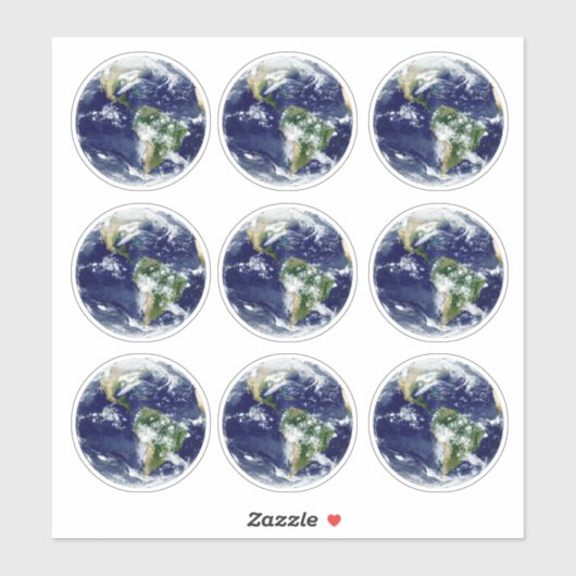 Planet Earth van boven & Space uitzicht sticker (Vel)