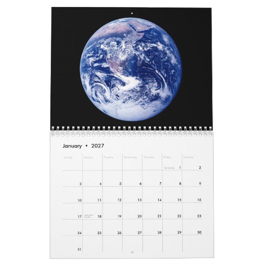 Planet Earth van het universum Kalender (Jan 2027)