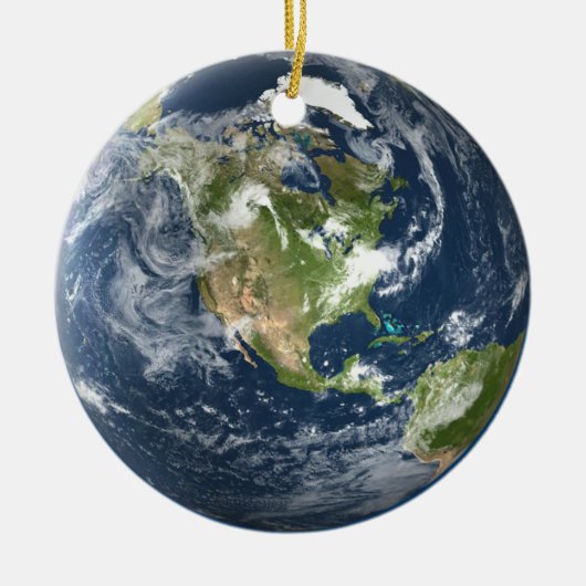 Planet Earth-versiering Keramisch Ornament (Voorkant)