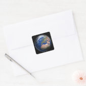 Planet Earth Vierkante Sticker (Envelop)