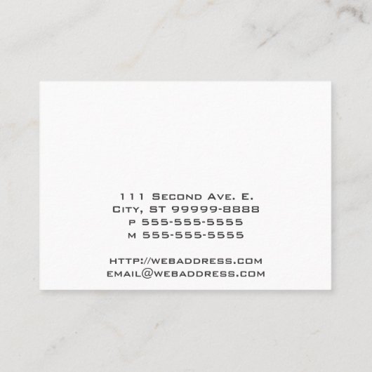 Planet Earth Visitekaartje (Achterkant)