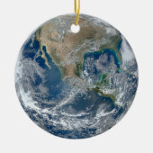 Planet Earth, VS en Mexico, kerstboom Keramisch Ornament (Voorkant)
