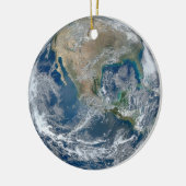 Planet Earth, VS en Mexico, kerstboom Keramisch Ornament (Links)