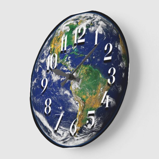 Planet Earth Wall Clock Grote Klok (Hoek)