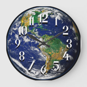 Planet Earth Wall Clock Grote Klok