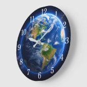 Planet Earth Wall Clock — Space-Inspired Design Grote Klok (Hoek)