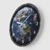 Planet Earth Wall Clock v2 — Space-Inspired Design Grote Klok (Hoek)