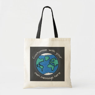 Planet Earth Wereldbol Aangepast Tote Bag