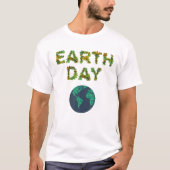 Planet Earth Wereldbol Earth Day T-shirt (Voorkant)