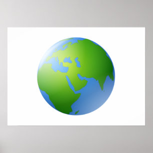 Planet Earth Wereldbol Poster