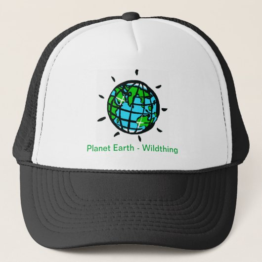 Planet EARTH - Wildthing - Conservatie - Ecologie Trucker Pet (Voorkant)