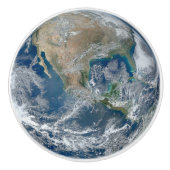 Planet Earth World Knob Keramische Knop (Voorkant)