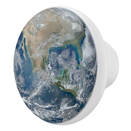 Planet Earth World Knob Keramische Knop (Rechts)