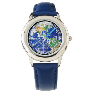 Planet Earth World Peace Watch Horloge