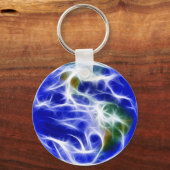 Planet Earth World Wereldbol Sleutelhanger (Voorkant)