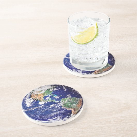 Planet Earth Zandsteen Onderzetter (Zijkant)