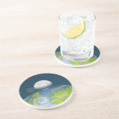 Planet Earth Zandsteen Onderzetter (Zijkant)