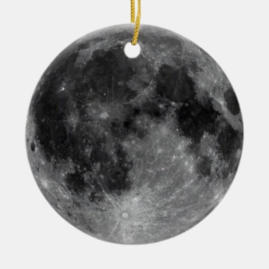 Planet Earth's Moon Kerstboom Keramisch Ornament (Voorkant)