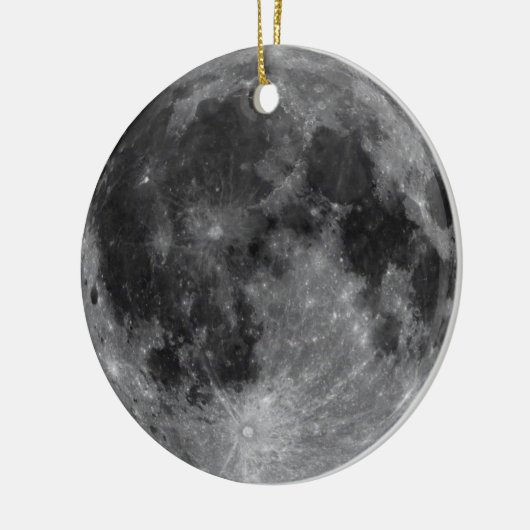 Planet Earth's Moon Kerstboom Keramisch Ornament (Links)