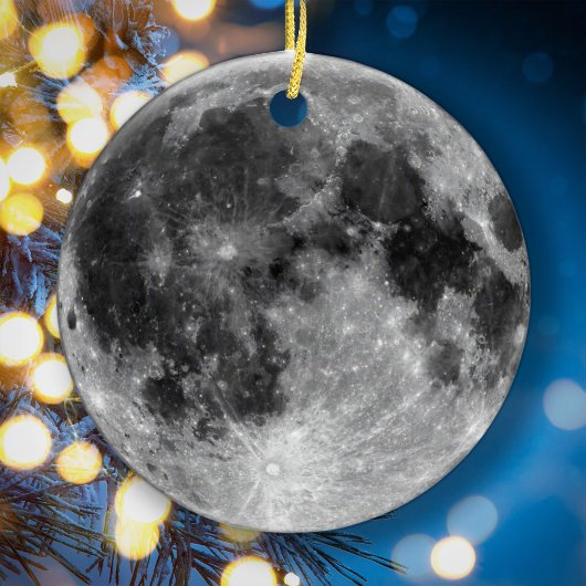 Planet Earth's Moon Kerstboom Keramisch Ornament