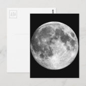 PLANET EARTH'S MOON Natural (zonnestelsel) ~ Briefkaart (Voorkant / Achterkant)