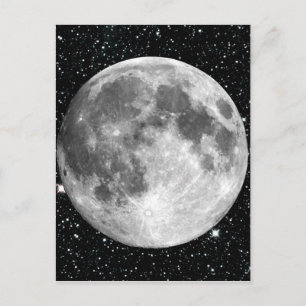 PLANET EARTH'S MOON star background (zonnestelsel) Briefkaart