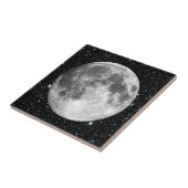 PLANET EARTH'S MOON star background (zonnestelsel) Tegeltje (Zijkant)