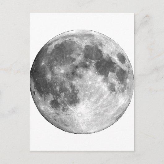 PLANET EARTH'S MOON (zonnestelsel) ~ Briefkaart (Voorkant)