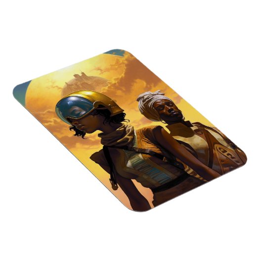 Planet Explorers Afrofuturistic Science Fiction Magneet (Rechterzijde)