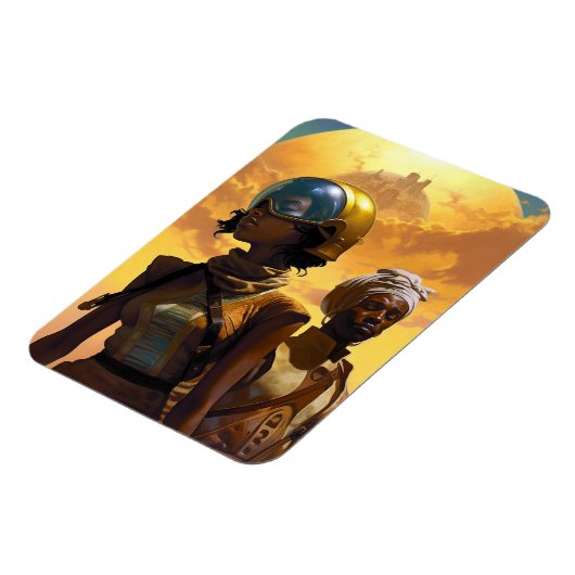 Planet Explorers Afrofuturistic Science Fiction Magneet (Linkerzijde)