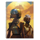 Planet Explorers Afrofuturistic Science Fiction Notitieboek (Voorkant)