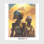 Planet Explorers Afrofuturistic Science Fiction Sticker (Vel)