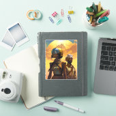 Planet Explorers Afrofuturistic Science Fiction Sticker (iPad Cover)