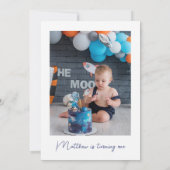 Planet Foto 1e reis rond de zon Verjaardag Kaart (Achterkant)