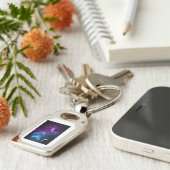 Planet Galaxy Metal Sleutelhanger (Zijkant)