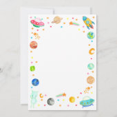 Planet Galaxy Ruimteschip Alien Buitenruimte Verja Kaart (Achterkant)