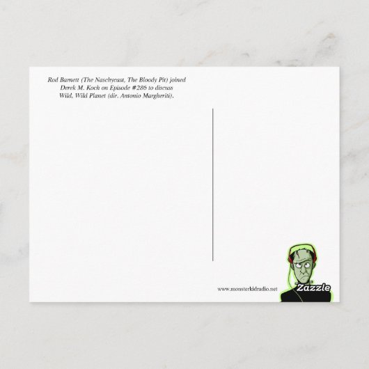 Planet Gone Wild Briefkaart (Achterkant)