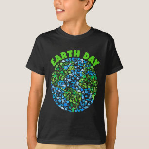 Planet Green Blue Natuur Elements Earth Day Mannen T-shirt