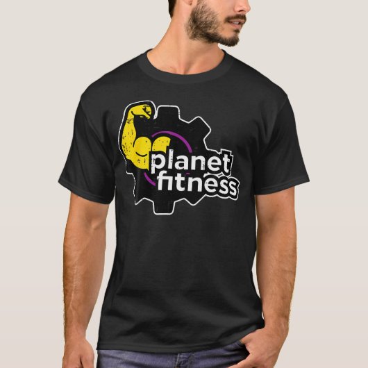 Planet Gym Fitness Bicep Workout Oefeningstraining T-shirt (Voorkant)