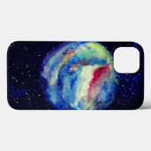 Planet Hoesje, Waterverf Kosmos Kunst Case-Mate iPhone Case (Achterkant (horizontaal))