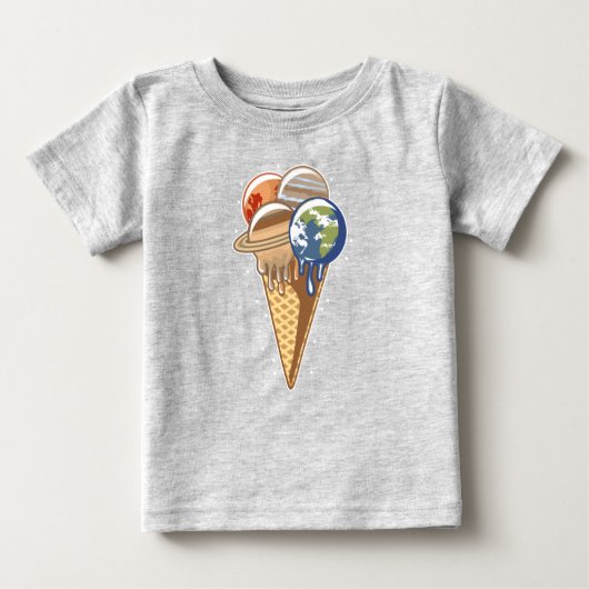 Planet Ice Cream Cone Funny Food (Voorkant)