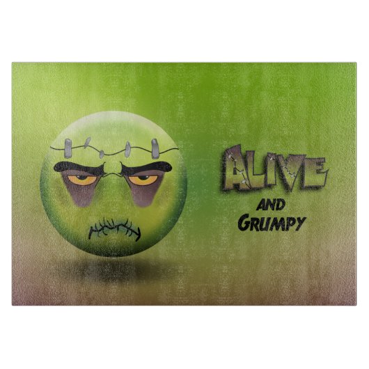 Planet in Dsnijden Frankenmoji Snijplank (Voorkant)