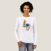 Planet Juggler – Kawaii Astronaut Hoodie Tri-Blend Shirt (Voorkant)