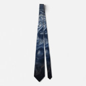 Planet Jupiter Blues Blauw Wit Juno Cam Draaien Stropdas (Voorkant)