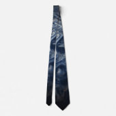 Planet Jupiter Blues Blauw Wit Juno Cam Draaien Stropdas (Achterkant)
