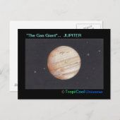 Planet JUPITER briefkaart (Voorkant / Achterkant)