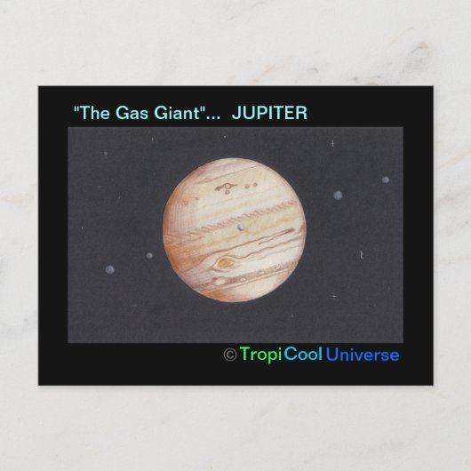 Planet JUPITER briefkaart (Voorkant)