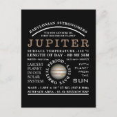Planet Jupiter Gedetailleerde astronomie Briefkaart (Voorkant)